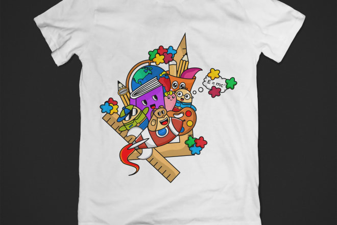 I will create cute doodle tshirt design