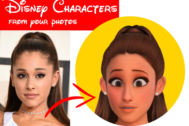 I will create disney characters from your photos