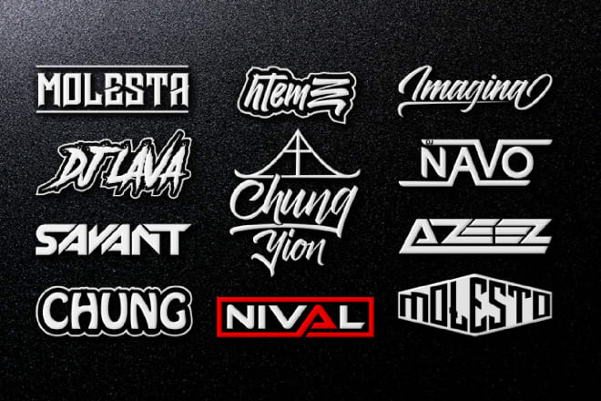 I will create dj,rap,band logo or in typography style