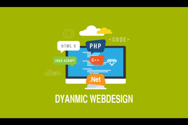 I will create dynamic web site using any language programmation you want