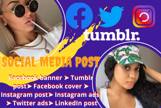 I will create editable instagram post twitter post facebook post tumblr post in canva