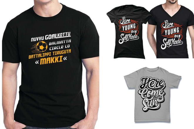I will create eye catching and trendy typography tshirt design