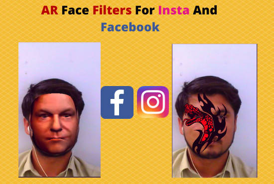 I will create face ar filters for instagram and facebook for you