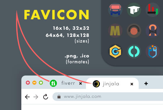 I will create favicon for your website