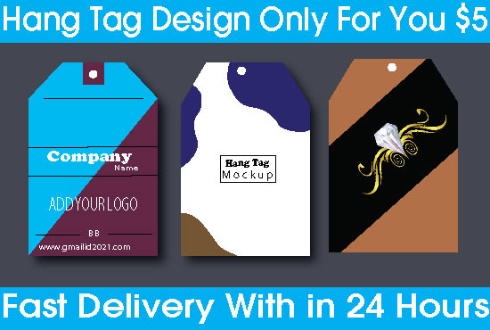 I will create hang tag design create qr code