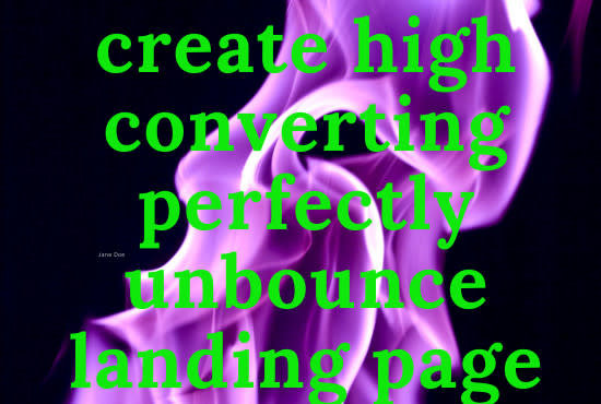 I will create high converting perfectly unbounce landing page