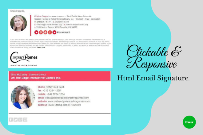 I will create html email signature