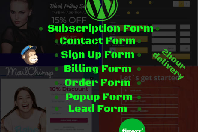 I will create in 2hr subscription contact signup popup lead form with mailchimp