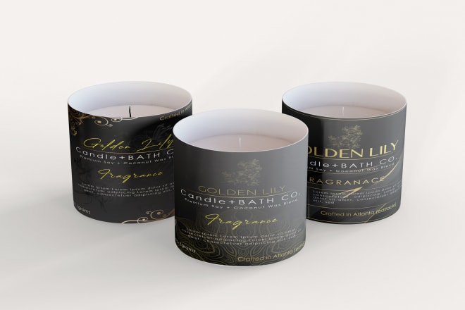 I will create killer luxury, classic, antique candle label design