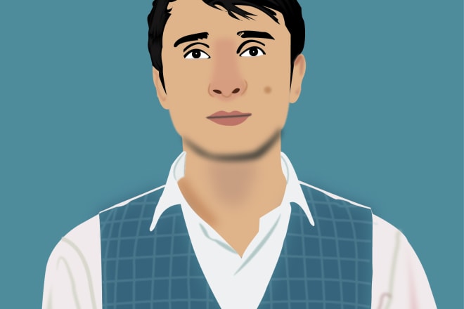 I will create minimalist vector portrait and line at from your photo