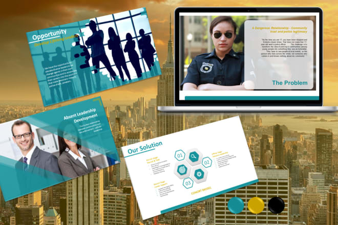 I will create modern business powerpoint presentation design