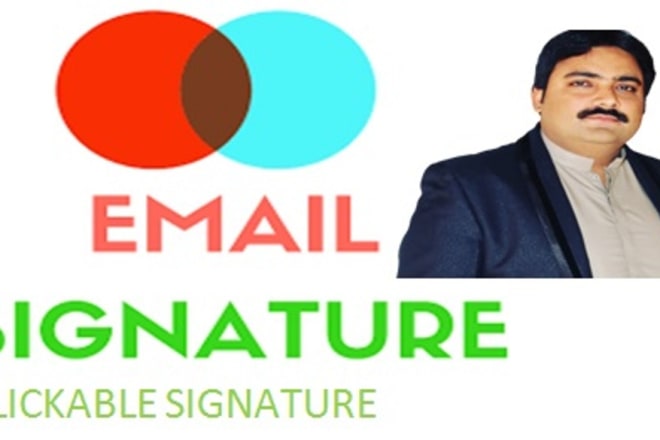 I will create modern clickable email signature for outlook, gmail