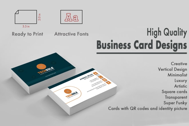I will create modern minimalist and professional business cards