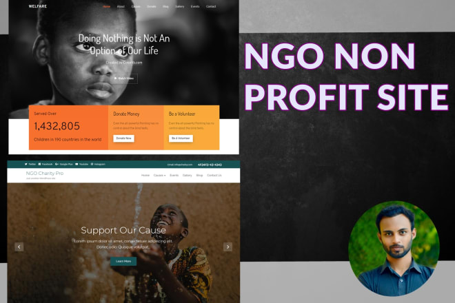I will create nonprofit ngo charity website