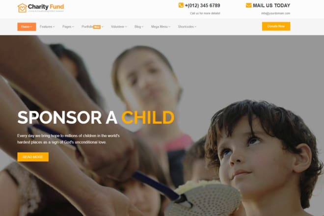 I will create nonprofit website for donation or charity