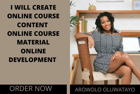 I will create online course, course content, course development and elearning