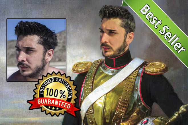 I will create personalized custom royal portrait renaissance oil painting king portrait