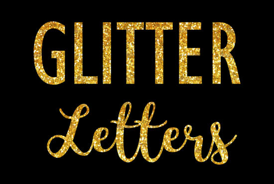 I will create personalized transparent glitter letters