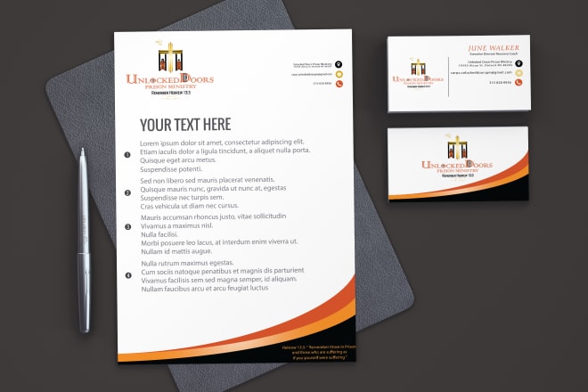 I will create professional business card and letterhead for you