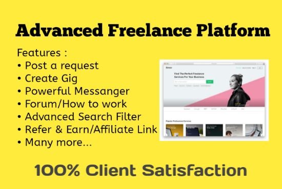 I will create professional freelance marketplace website like fiverr