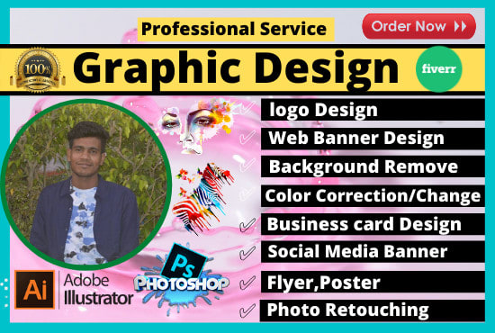 I will create professional graphic design illustrator and photoshop