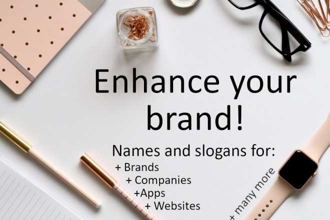 I will create professional names and slogans for your brand