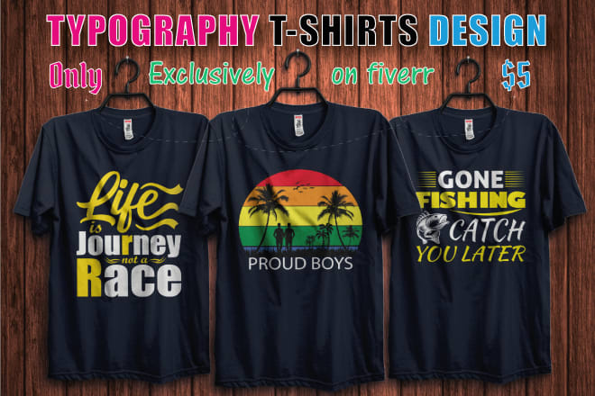 I will create random trendy typography t shirts design