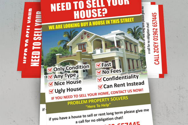 I will create real estate flyer, poster, brochure design