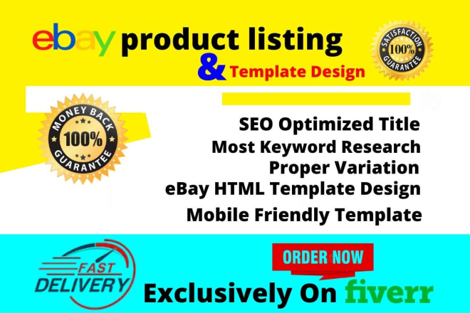 I will create responsive ebay listing and store template design