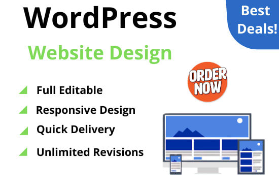 I will create responsive wordpress website or website design