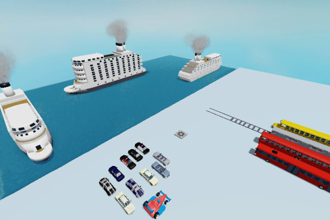 I will create roblox cars buses ships trucks model build blender 3d