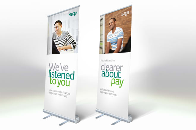 I will create roll up banner design