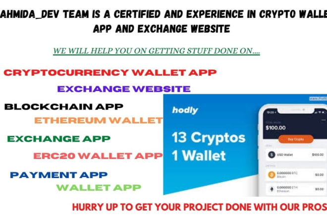 I will create secured crypto wallet,blockchain app and exchange website