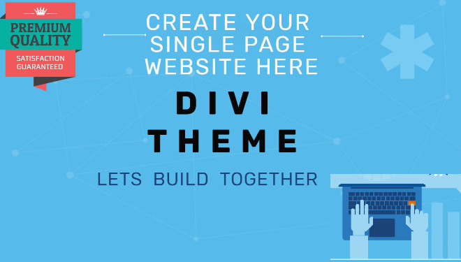 I will create single page website in divi theme