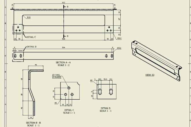 I will create technical or manufacture drawing for your product