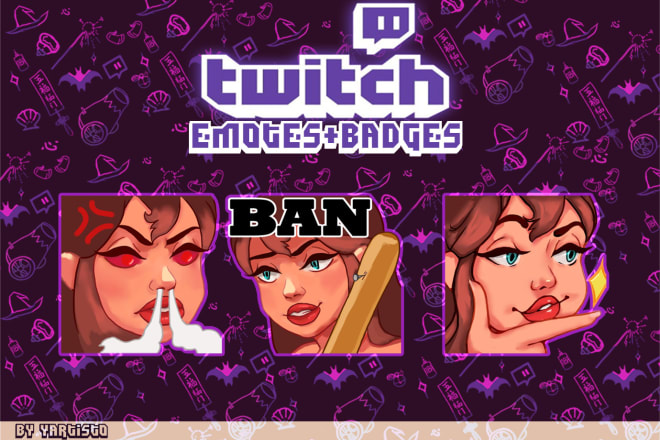 I will create the coolest custom twitch emotes and sub badges