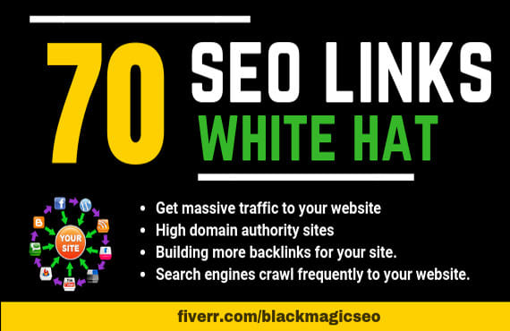I will create top 70 high authority backlinks to your site manually