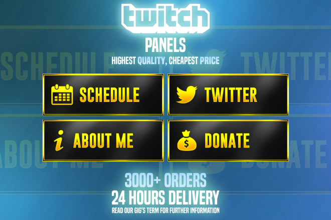 I will create twitch panels or buttons