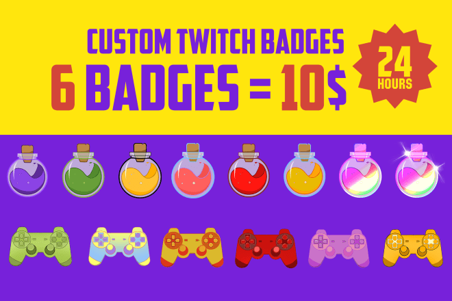 I will create twitch sub badges