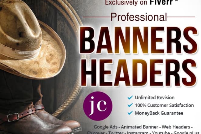 I will create web banner 2 sizes 48hrs