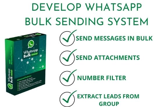 I will create whatsapp marketing tool and bulk sms sender