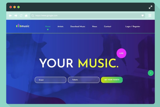 I will create wix music website for artist, label, producer, band, studio