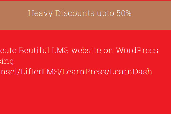 I will create wordpress based lms with lifter sensei learnpress