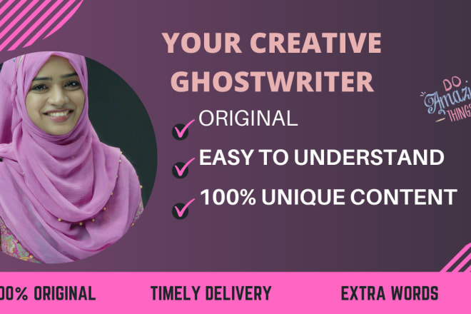 I will creatively ghostwrite for your blog article or website