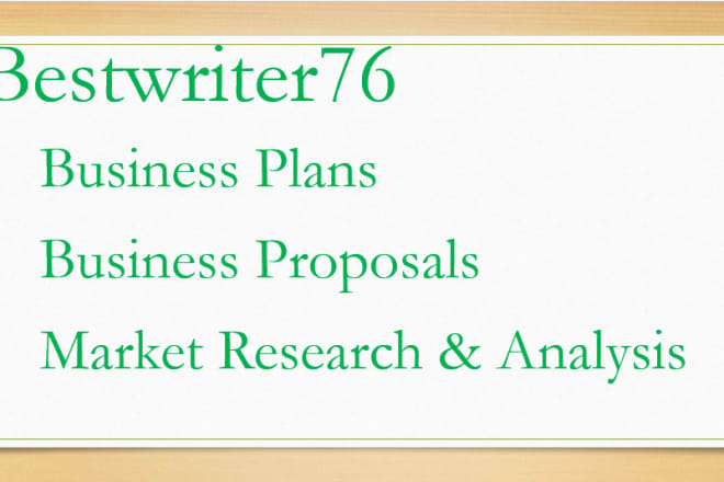 I will customise business plans and business proposals