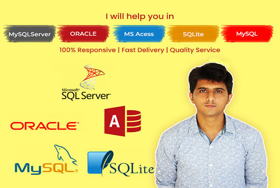 I will database design, mysql, oracle, ms access and sql queries