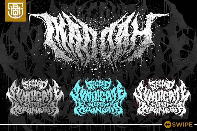 I will death metal logo, metalcore,deathcore, for band, brands, clothing