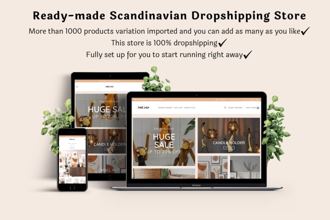 I will deliver scandinavian wordpress dropshipping store