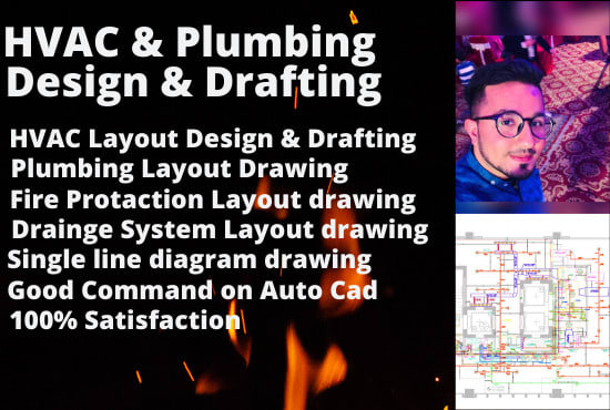 I will design, 2d draft mep works duct, chwpr, ff, plumbing coordination