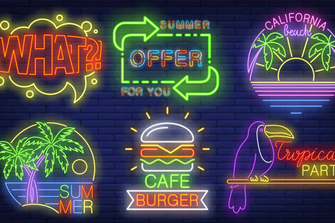 I will design 3 custom neon logo for you in just 12 hours